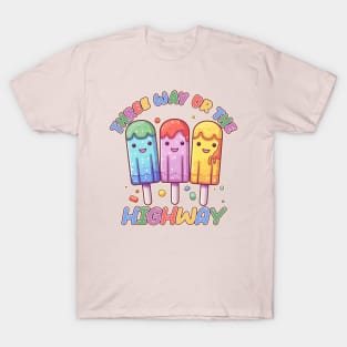 A Threeway or the Highway Kawaii Popsicles T-Shirt